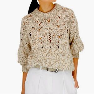 BRUNELLO
CUCINELLI OPENWORK CASHMERE SWEATER IN PANAMA XL New $4295
